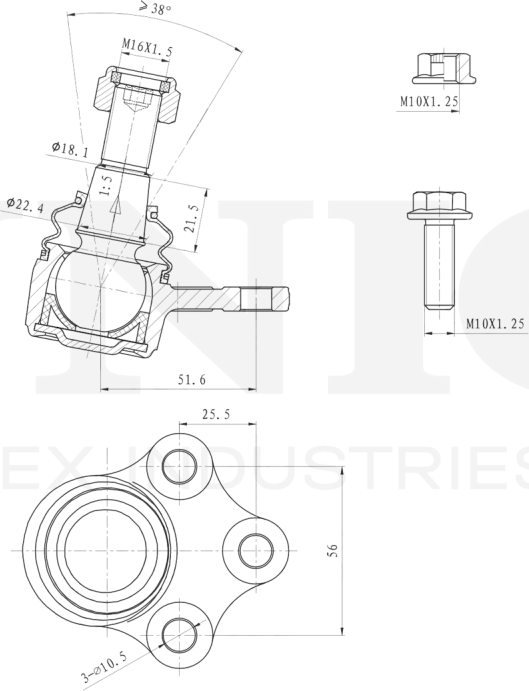 Опора шаровая (Unio). Артикул SSP-20086