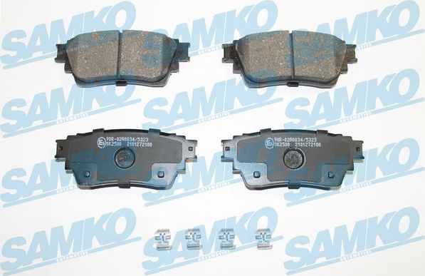 Тормозные колодки Samko. Артикул 5SP2180