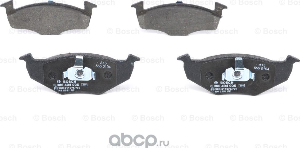 Колодки торм к-т Skoda Fabia  VW Polo (Bosch). Артикул 986494005