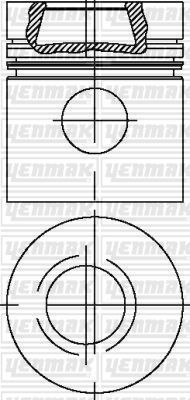 Поршень Yenmak для Mercedes-Benz T2 II 1986-1994. Артикул 31-04734-000