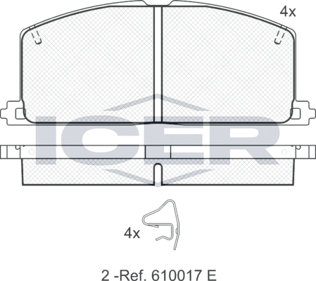 Тормозные колодки Icer. Артикул 180462