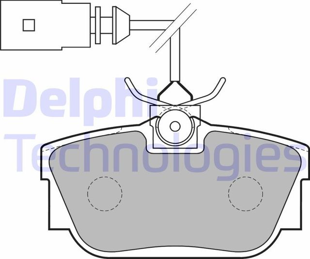 Тормозные колодки Delphi (Low-Metallic) задние для Ford Galaxy I 2000-2006. Артикул LP1733