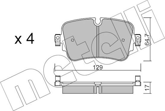 Тормозные колодки Metelli. Артикул 22-1130-0