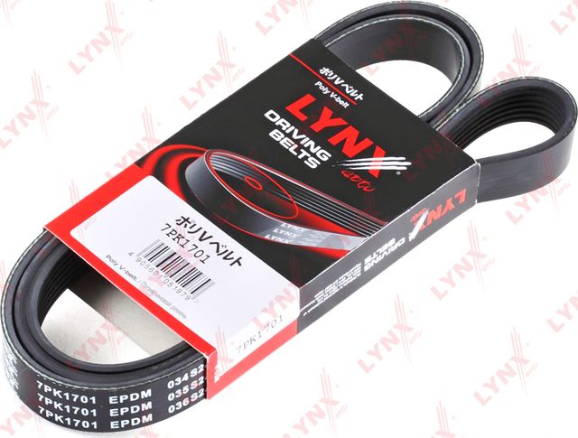 Приводной ремень поликлиновой LYNXauto для Nissan Murano Z51 2007-2014. Артикул 7PK1701