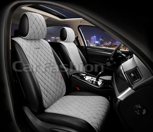 Накидки универсальные CarFashion Bullet Front на передние сидения авто, цвет Серый/Серый/Серый. Артикул 26184