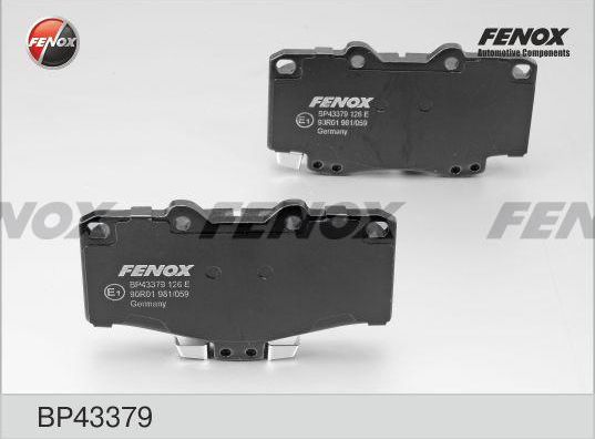 Тормозные колодки Fenox. Артикул BP43379