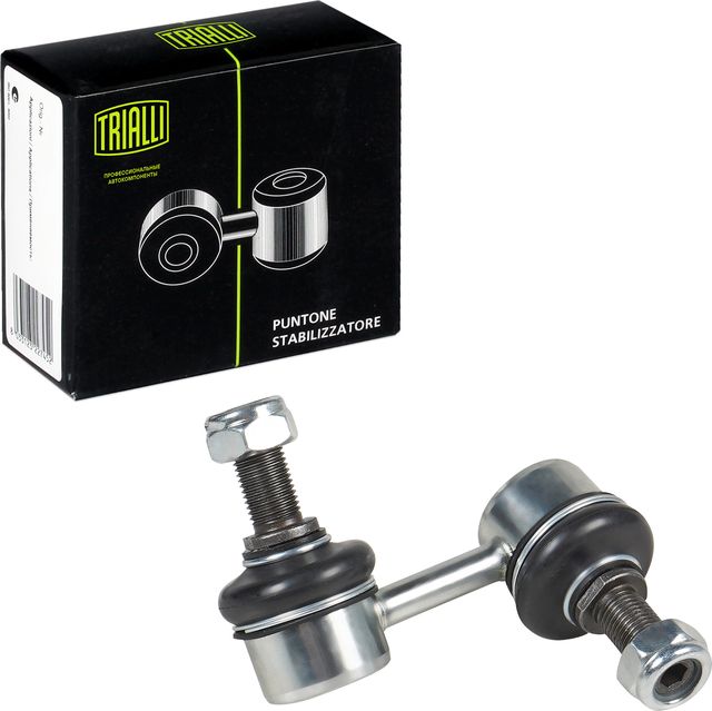 Стойка (тяга) стабилизатора Trialli (резина/металл) передняя левая для Mitsubishi Pajero Sport II 2008-2016. Артикул SP 1117