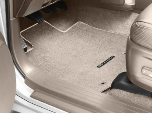 Коврики ворсовые Toyota (оригинал) для салона Toyota Land Cruiser 200 5 мест 2007-2021 Бежевые. Артикул PT206-60080-10