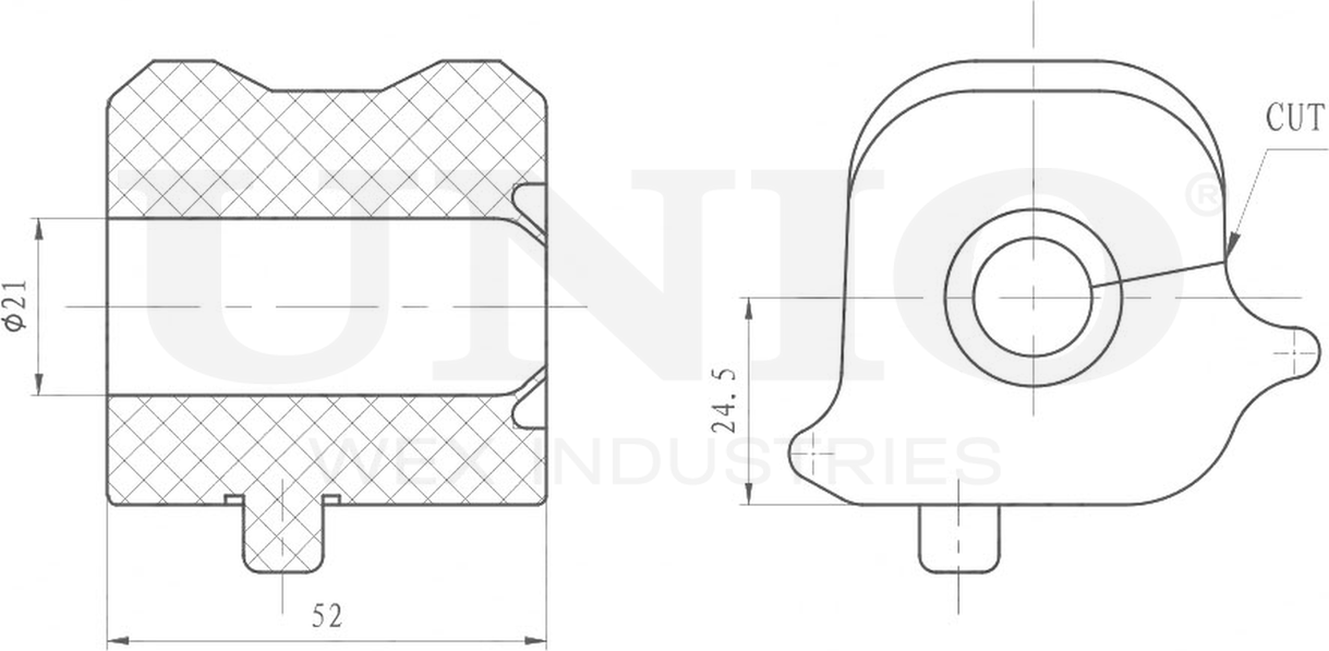 Втулка стабилизатора (Unio). Артикул RMP-10136