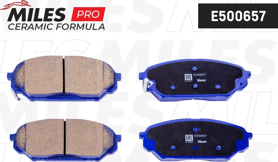 Тормозные колодки Miles (Керамика). Артикул E500657