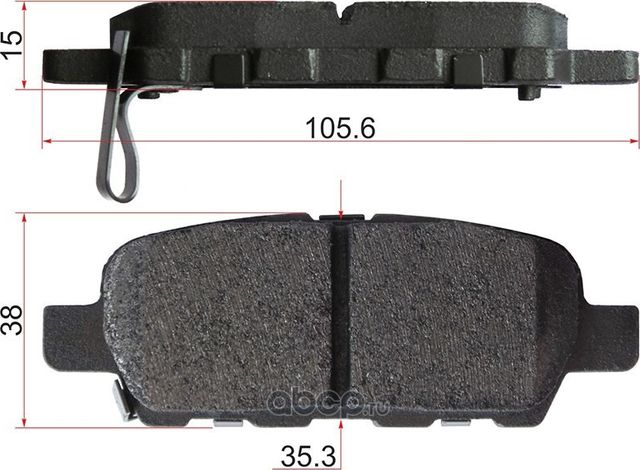 Колодки тормозные зад NISSAN J10 06-13 X-TRAIL T## 00- TIIDA C11 05-12 (Hosu). Артикул HSBR0009