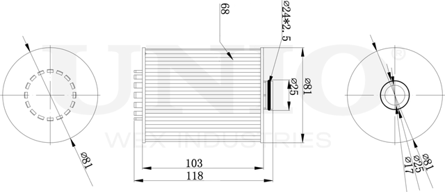 Фильтр масляный (Unio). Артикул FLT-20127