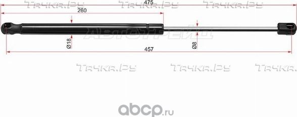 Амортизатор крышки багажника KIA SOUL 09-15 (SAT). Артикул ST817802K000