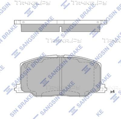 Тормозные колодки Sangsin Hi-Q передние для Lexus ES I 1989-1991. Артикул SP1436