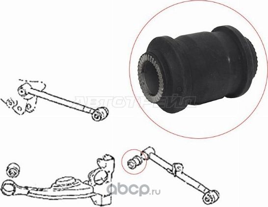 САЙЛЕНТБЛОК ЗАДНЕЙ ПОПЕРЕЧНОЙ ТЯГИ TOYOTA RAV4 00- (SAT). Артикул ST4872542070
