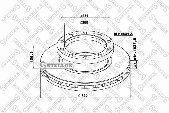 Тормозной диск Stellox. Артикул 85-00790-SX