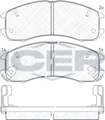 Тормозные колодки Icer для Mazda MX-6 1994-1997. Артикул 180795