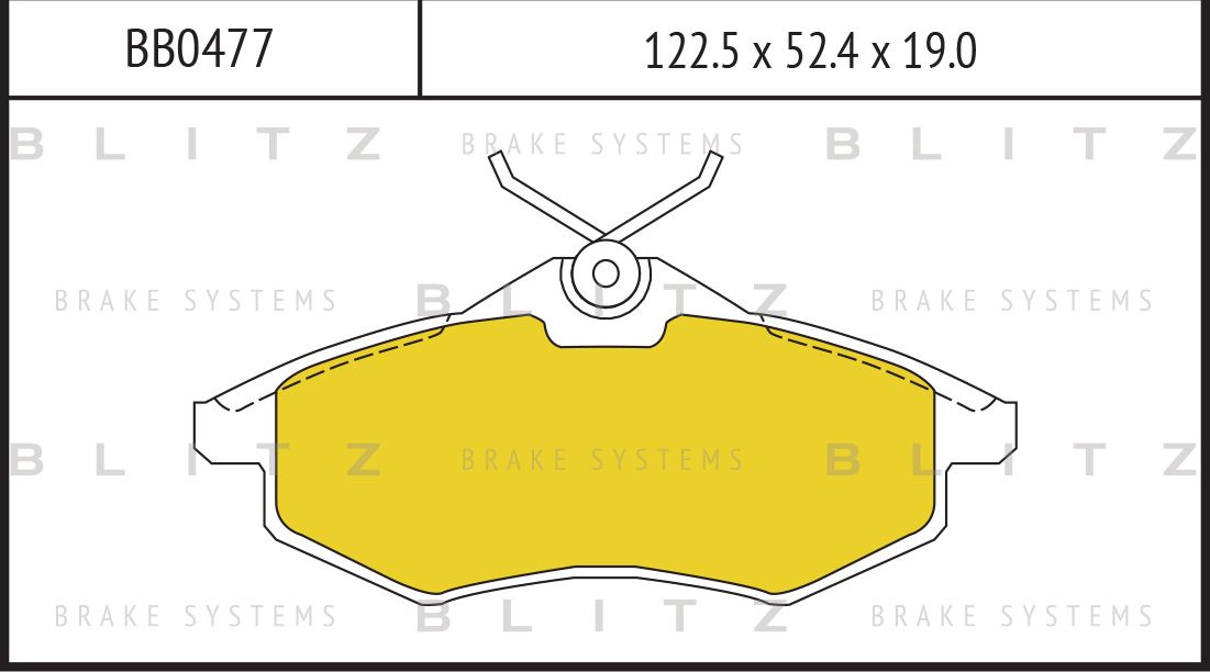 Колодки тормозные дисковые | перед | (Blitz) Blitz. Артикул BB0477