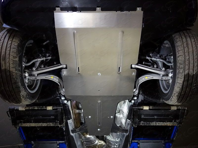 Защита алюминиевая ТСС (4 мм) для картера Audi Q5 II (FY) 2017-2026. Артикул ZKTCC00306