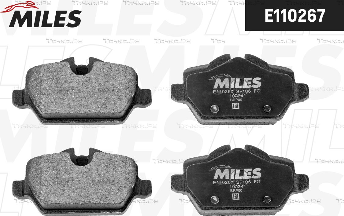 Тормозные колодки Miles (Semi-Metallic) задние для MINI Countryman I (R60) 2010-2016. Артикул E110267