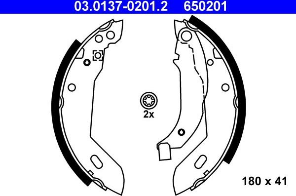 Тормозные колодки ATE. Артикул 03.0137-0201.2