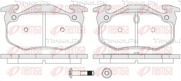 Тормозные колодки Remsa задние для Renault Megane I 2001-2003. Артикул 0144.70