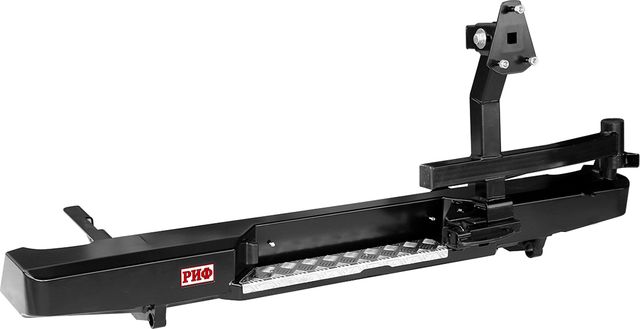 Бампер силовой РИФ задний с калиткой без фаркопа для Toyota Hilux VII 2004-2015. Артикул RIFVIG-20200