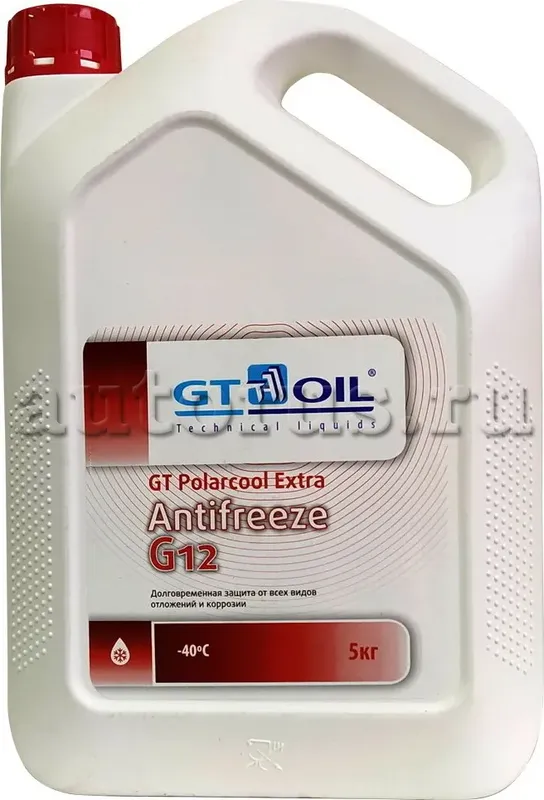 Антифриз GT Polarcool Extra G12 красный  5 кг (GT OIL). Артикул 1950032214069