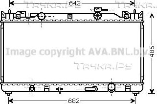 Радиатор охлаждения двигателя AVA для Toyota Camry 30 (V30, XV30) 2001-2006. Артикул TO2282
