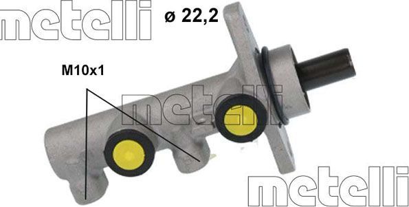 Тормозной цилиндр главный Metelli (алюминий). Артикул 05-1231