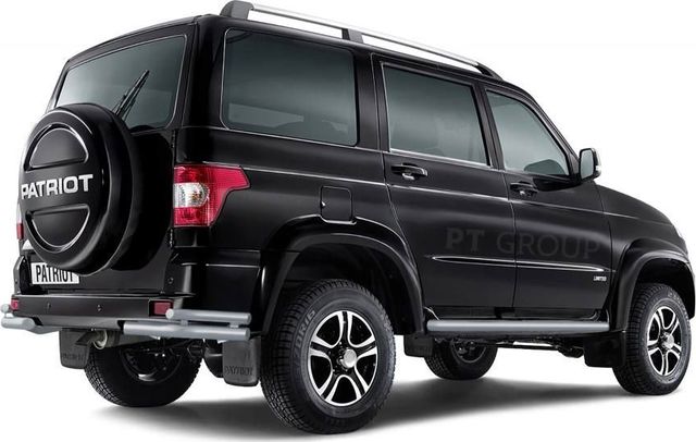 Защита PT Group заднего бампера двойная угловая d=63/51 мм ИСКРА (ППК) для УАЗ Patriot I рестайлинг 2014-2026. Артикул UZP-14-330105.11