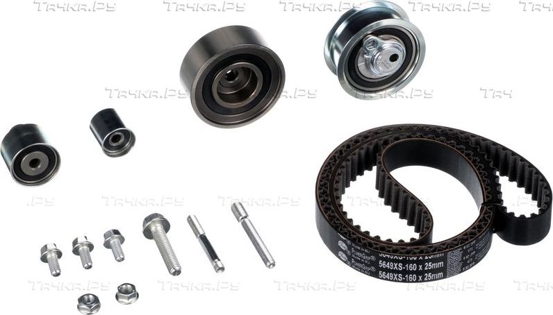 Ремень ГРМ с роликами (комплект) Gates PowerGrip® для Volkswagen Tiguan I 2007-2018. Артикул K025649XS