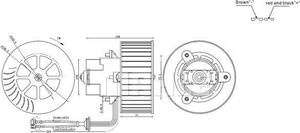 Вентилятор, мотор печки (отопителя) салона Mahle Behr. Артикул AB 6 000S