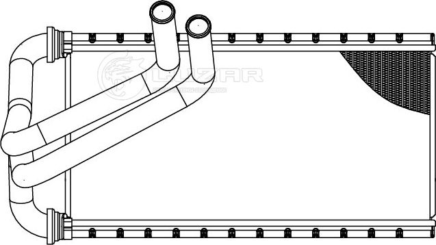 Радиатор отопителя (печки) Luzar для Dodge Journey I 2008-2026. Артикул LRh 0334