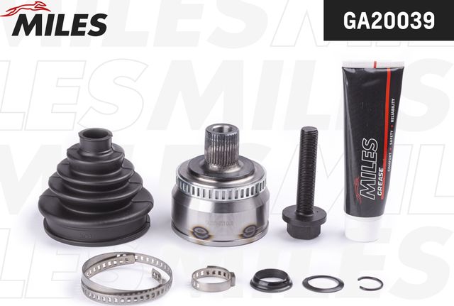 Шрус наружный (граната) Miles передний для Audi A6 II (C5) 1997-2005. Артикул GA20039