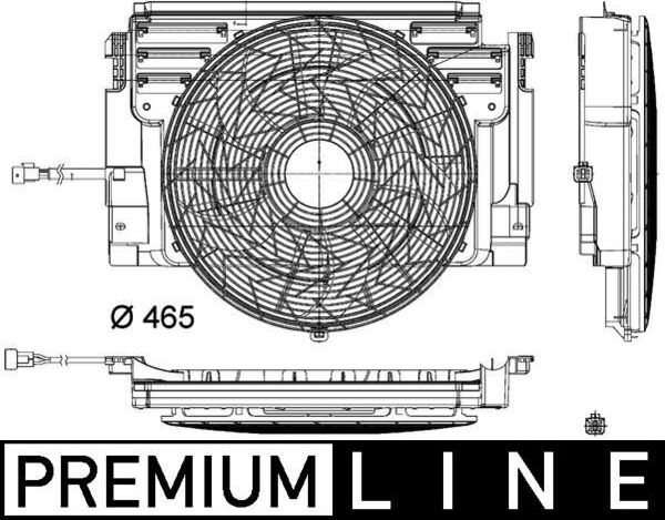 Вентилятор радиатора двигателя Mahle Premium. Артикул CFF 348 000P