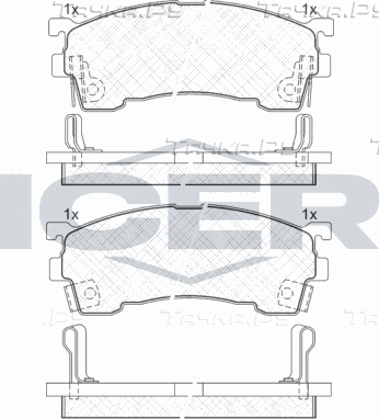 Тормозные колодки Icer передние для Mazda Xedos 6 1992-1999. Артикул 180971