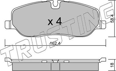 Тормозные колодки Trusting. Артикул 709.0