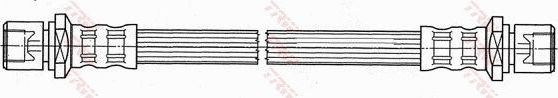Тормозной шланг TRW задний правый/левый для Subaru Forester I 1997-2002. Артикул PHA406