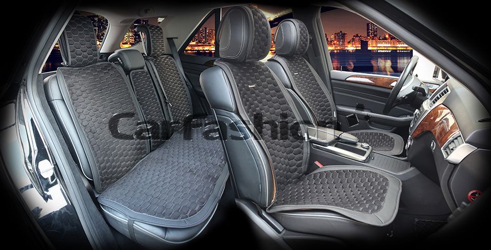 Накидки универсальные CarFashion Capri Plus для авто, цвет Черный/Черный/Темно-серый. Артикул 22243