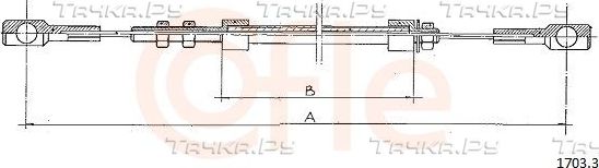 Трос газа Cofle. Артикул 1703.3