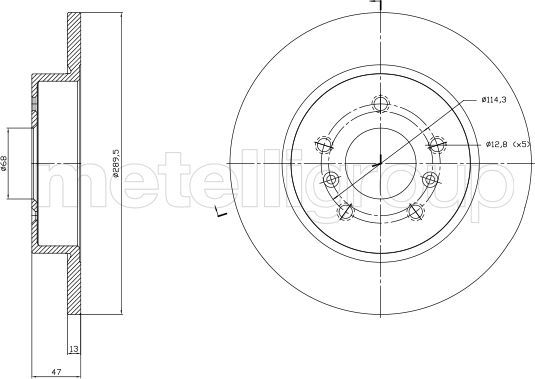 Тормозной диск Trusting задний для Renault Kadjar I 2015-2026. Артикул DF1763