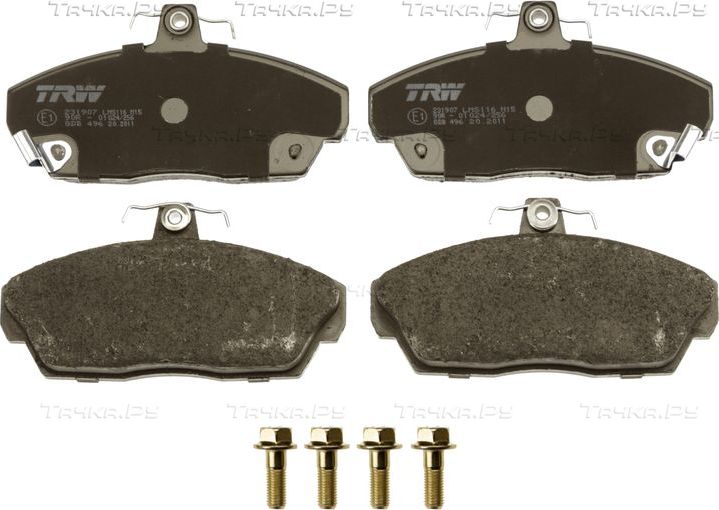 Тормозные колодки TRW COTEC передние для Honda Civic VII 2002-2005. Артикул GDB496