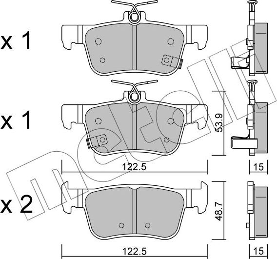 Тормозные колодки Metelli. Артикул 22-1131-0