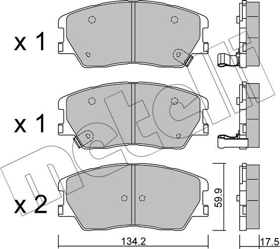 Тормозные колодки Metelli. Артикул 22-1305-0
