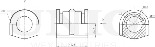Втулка стабилизатора (Unio). Артикул RMP-10115