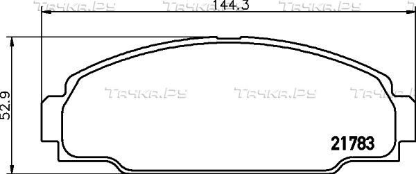 Тормозные колодки Mintex передние для Toyota Dyna U100, 200 / Y100 1995-2001. Артикул MDB1619