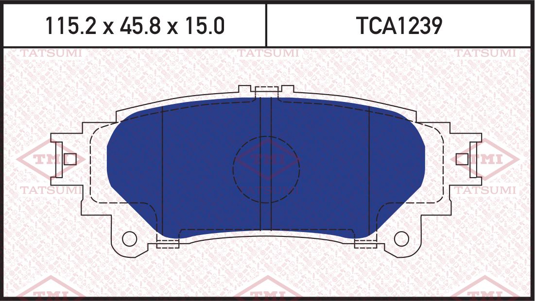 Колодки тормозные LEXUS GS/IS/RX 08- задн. (Tatsumi). Артикул TCA1239