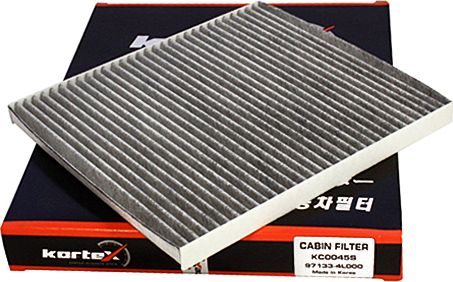 Фильтр воздушный салона HYUNDAI Solaris KIA Rio (11-) угольный KORTEX. Артикул KC0045S