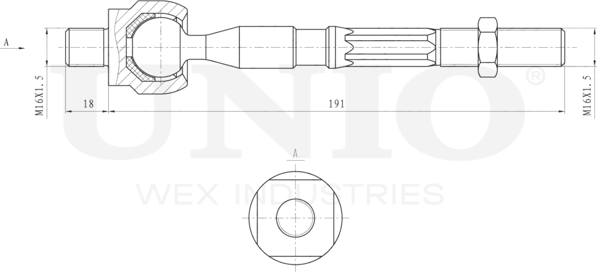 Тяга рулевая (Unio). Артикул SSP-30091